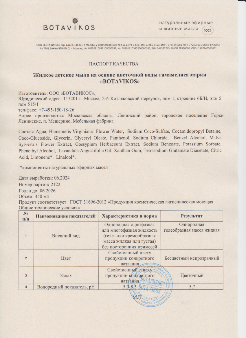 Паспорт №062024